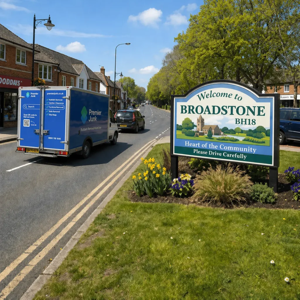 Premier Junk Rubbish Removal Van in Broadstone