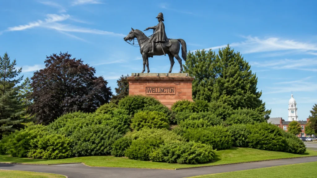 Photo of the Duke of Wellington statue in Alderbury