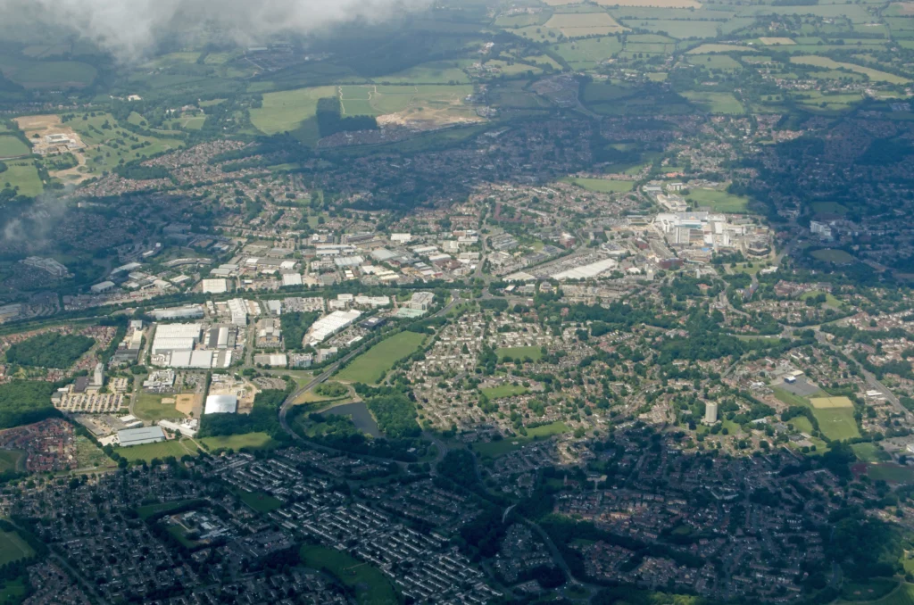 Birds eye view of Bracknell