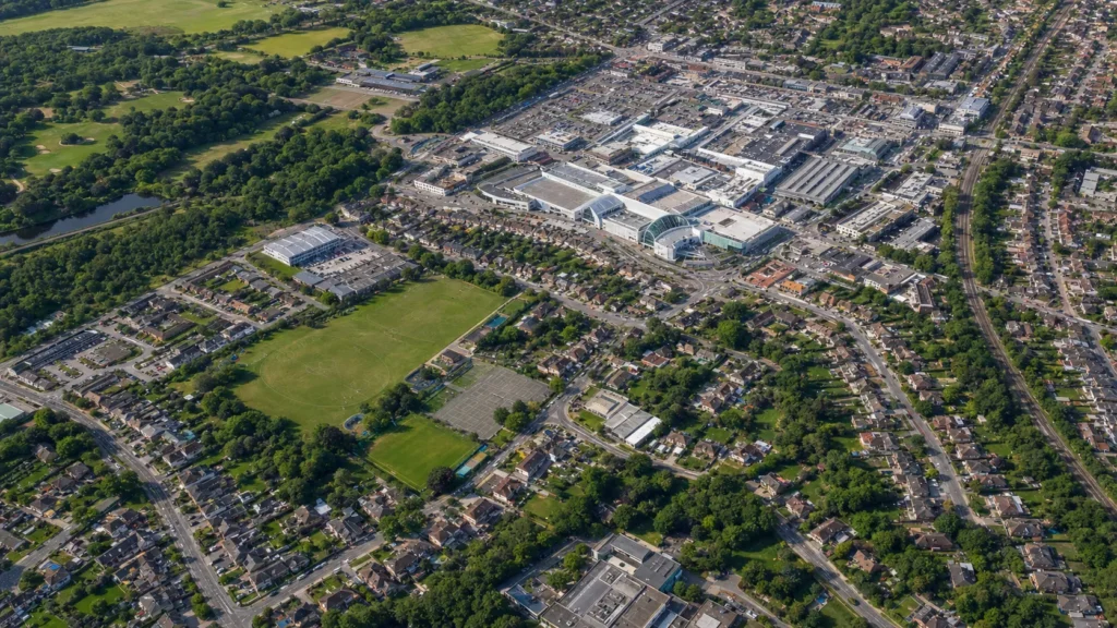 Aerial view of Camberley