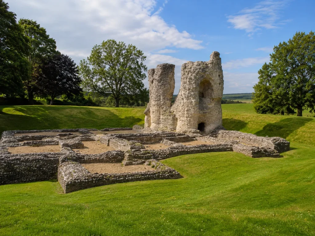 Photograph of Ludgershall castle on a bright sunny day
