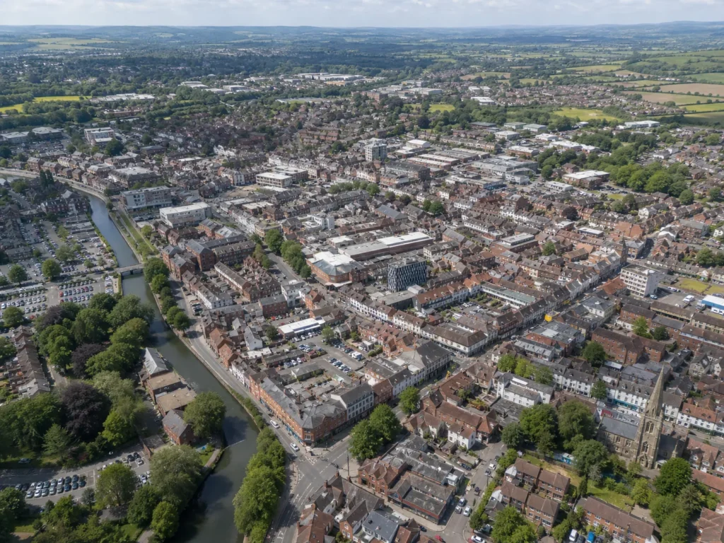Birds Eye view of Newbury
