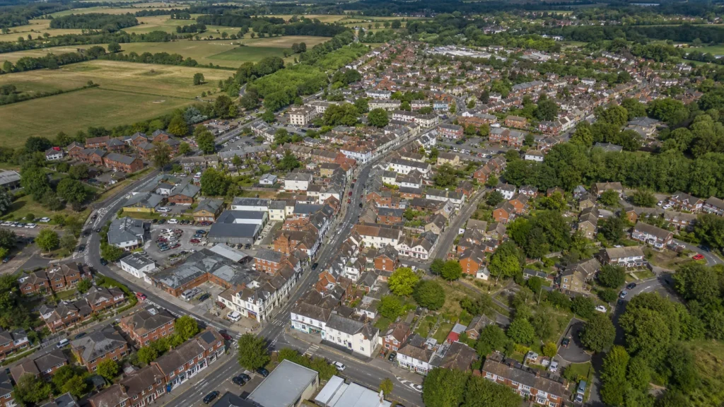 Birds eye view of Tidworth Wiltshire